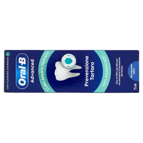 Oral-B Advanced Dentifricio Prevenzione Tartaro Microgranuli Attivi 75 ml